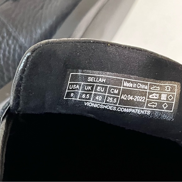 Vionic Sellah Penny Loafers Round Toe Pebbled Black Dressy Work Wear Womens 9 - Picture 7 of 7